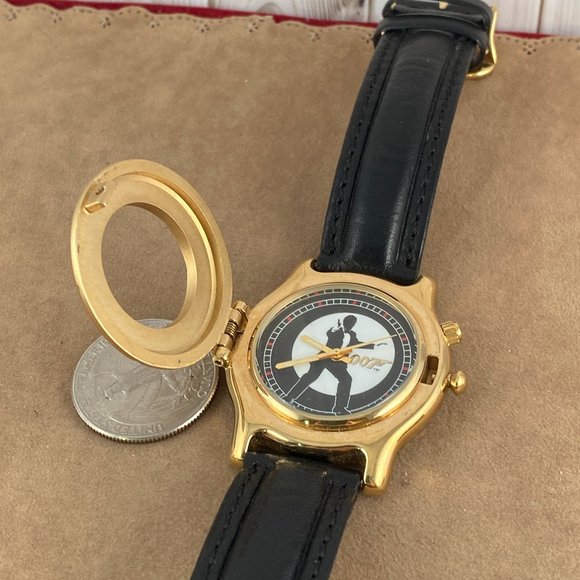 Vintage Fossil Gold Edition 1997 James Bond 007 Watch Gold Limited Edition - Picture 8 of 13